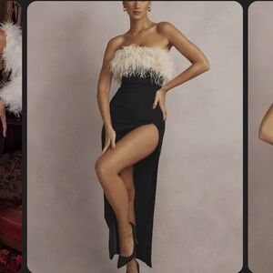 House of CB Sarai Split Dress in Black